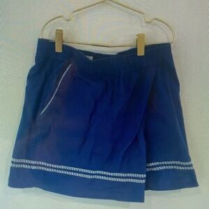 Blue Shorts with White Trim